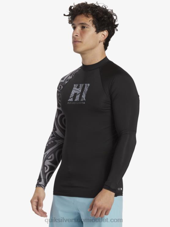 Quiksilver D6JJ923 miehet musta hawaii big island upf 50 pitkähihainen surffauspaita