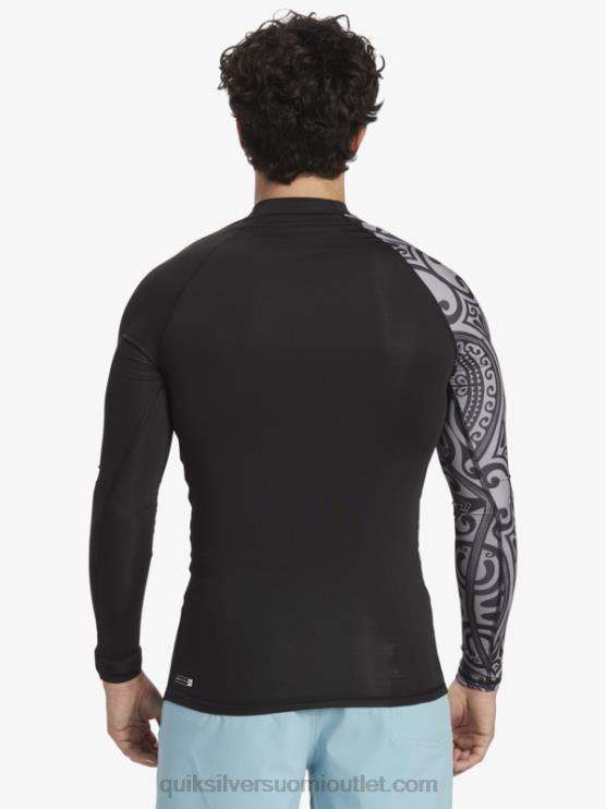 Quiksilver D6JJ923 miehet musta hawaii big island upf 50 pitkähihainen surffauspaita