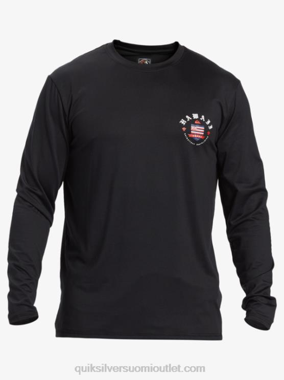 Quiksilver D6JJ924 miehet musta Hawaii Royal upf 50 pitkähihainen surffipaita