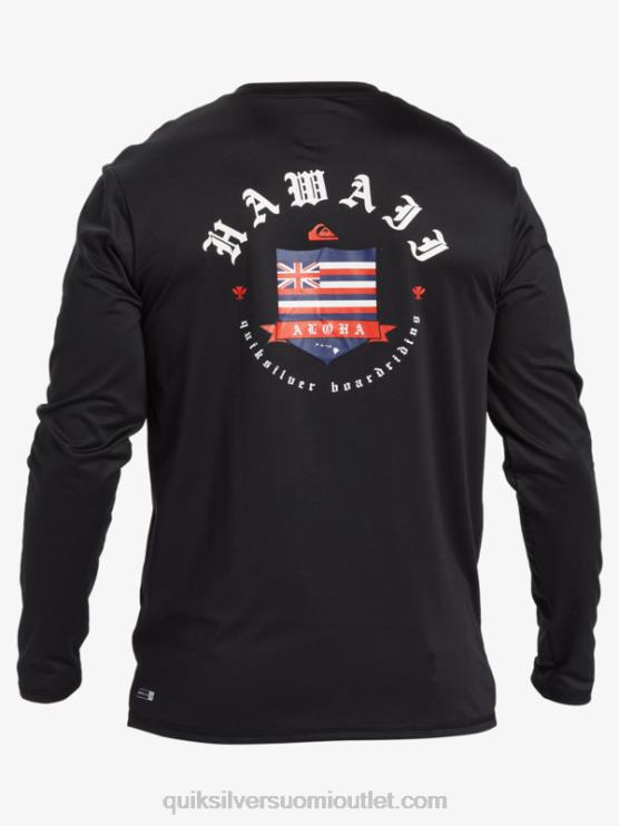 Quiksilver D6JJ924 miehet musta Hawaii Royal upf 50 pitkähihainen surffipaita