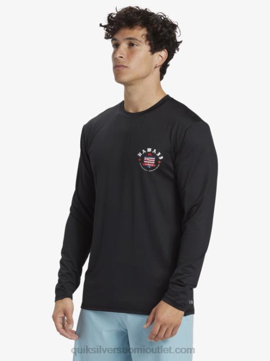 Quiksilver D6JJ924 miehet musta Hawaii Royal upf 50 pitkähihainen surffipaita
