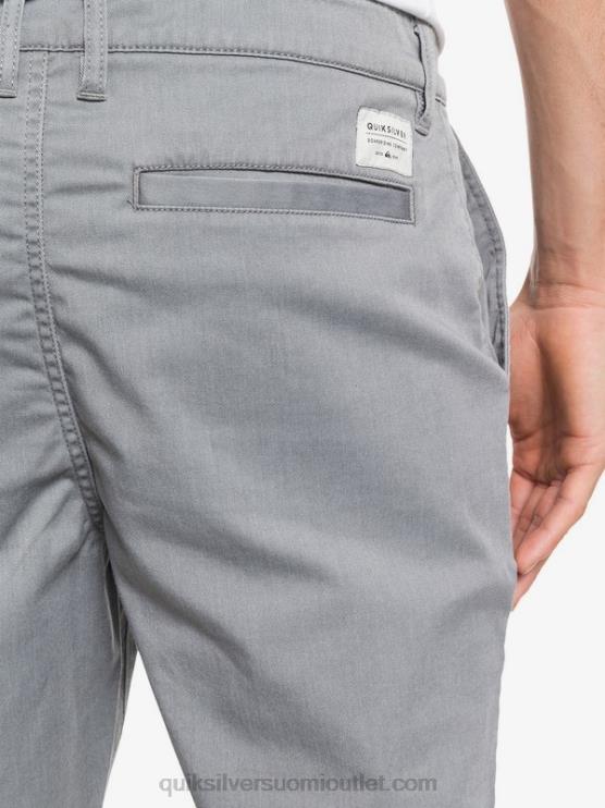 Quiksilver D6JJ1312 miehet vaaleanharmaa kanerva päivittäiset union stretch 20 chino taskushortsit