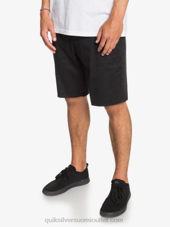 Quiksilver D6JJ1314 miehet musta päivittäiset union stretch 20 chino taskushortsit