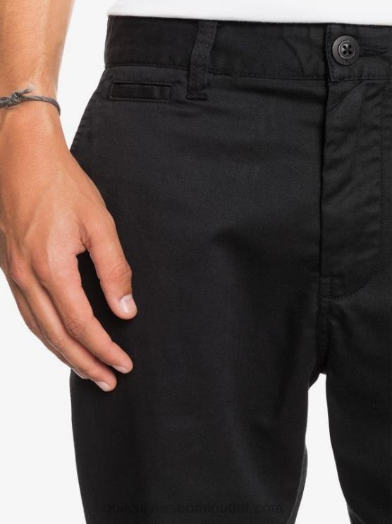 Quiksilver D6JJ1314 miehet musta päivittäiset union stretch 20 chino taskushortsit