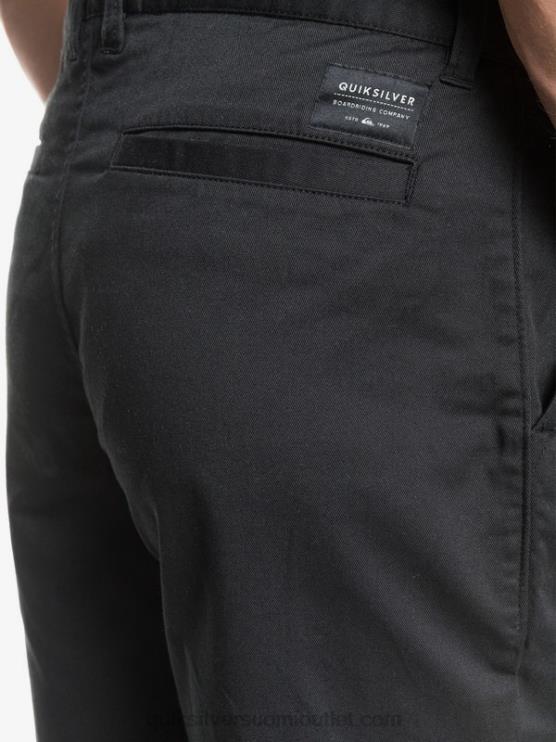 Quiksilver D6JJ1314 miehet musta päivittäiset union stretch 20 chino taskushortsit