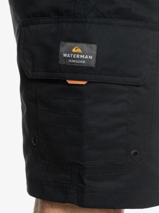 Quiksilver D6JJ1727 miehet musta waterman maldive 20 cargo shortsit
