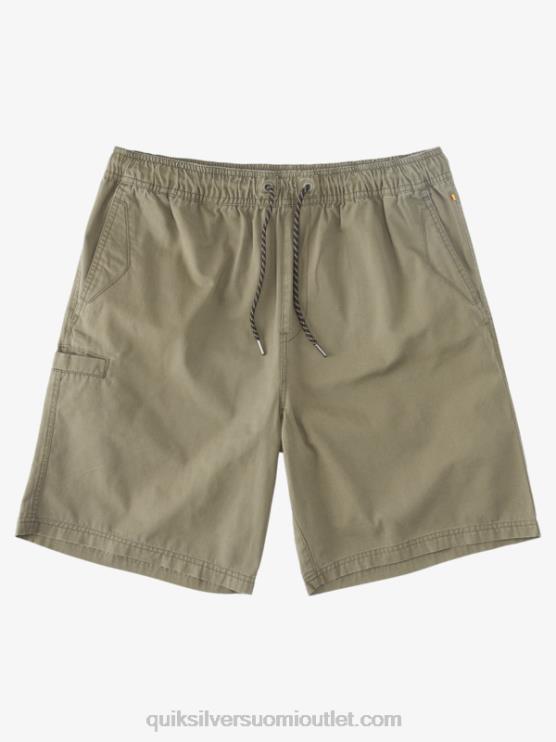 Quiksilver D6JJ253 miehet pölyinen oliivi vesimies viimeinen kevyt joustava 19 shortsit