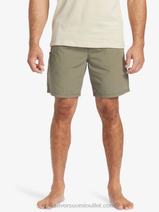 Quiksilver D6JJ253 miehet pölyinen oliivi vesimies viimeinen kevyt joustava 19 shortsit