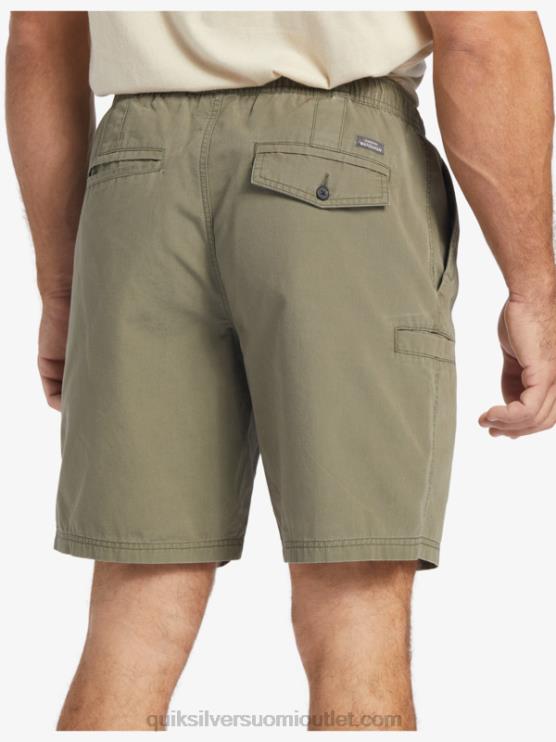 Quiksilver D6JJ253 miehet pölyinen oliivi vesimies viimeinen kevyt joustava 19 shortsit