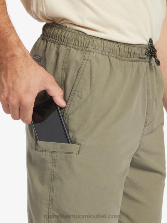Quiksilver D6JJ253 miehet pölyinen oliivi vesimies viimeinen kevyt joustava 19 shortsit