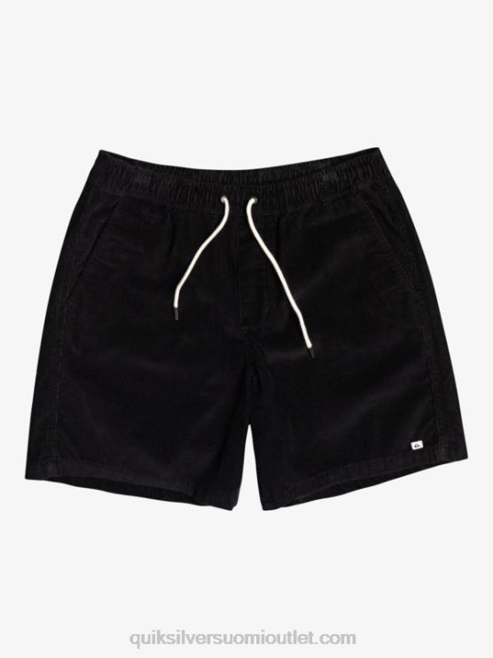 Quiksilver D6JJ360 miehet musta taxer cord shortsit