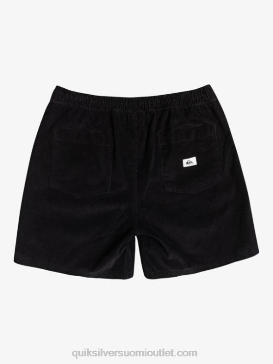 Quiksilver D6JJ360 miehet musta taxer cord shortsit