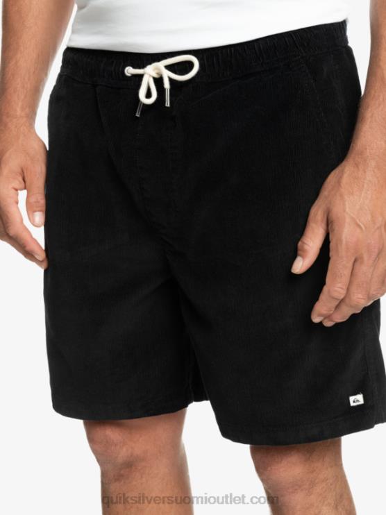 Quiksilver D6JJ360 miehet musta taxer cord shortsit