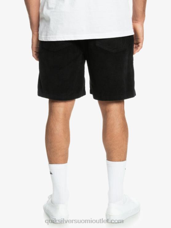 Quiksilver D6JJ360 miehet musta taxer cord shortsit