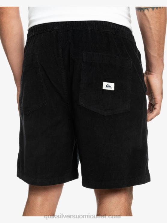 Quiksilver D6JJ360 miehet musta taxer cord shortsit