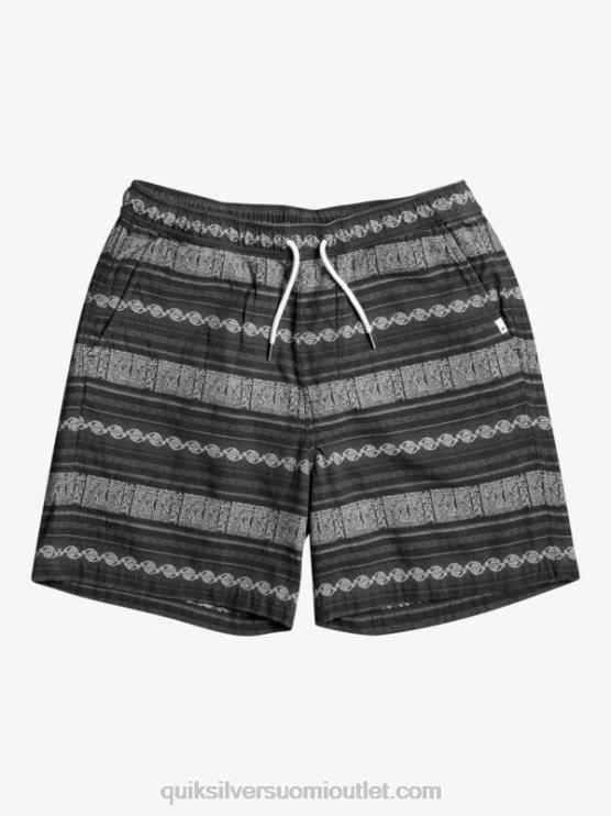 Quiksilver D6JJ423 miehet musta taxer jaquard hori taxer jacquard shortsit