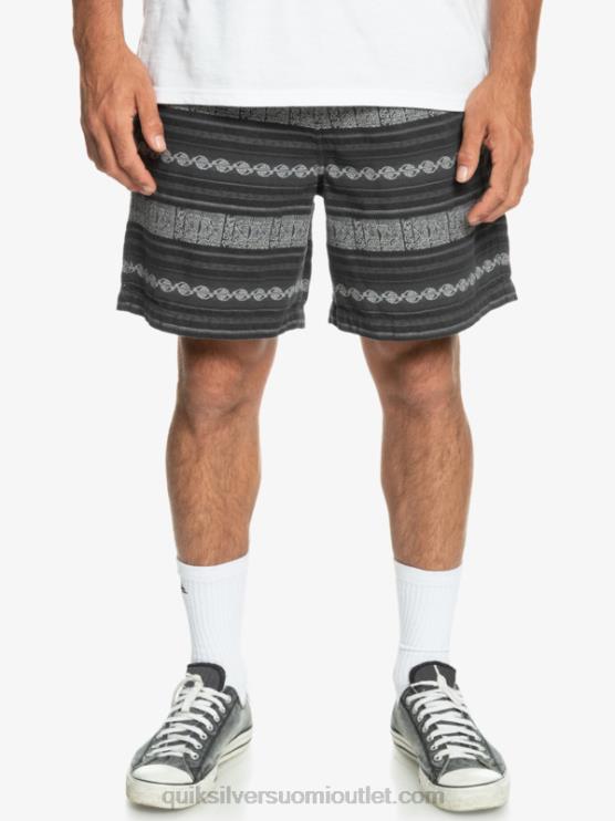 Quiksilver D6JJ423 miehet musta taxer jaquard hori taxer jacquard shortsit