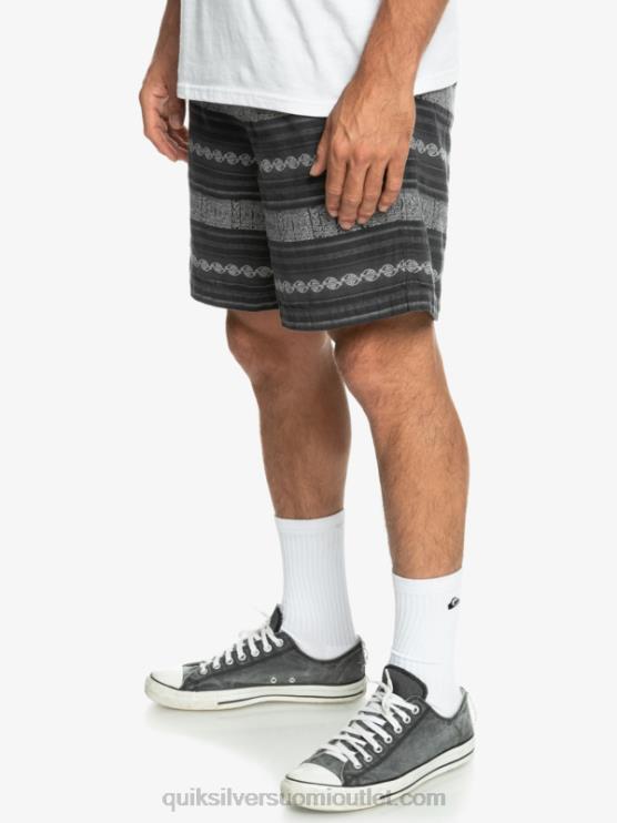 Quiksilver D6JJ423 miehet musta taxer jaquard hori taxer jacquard shortsit