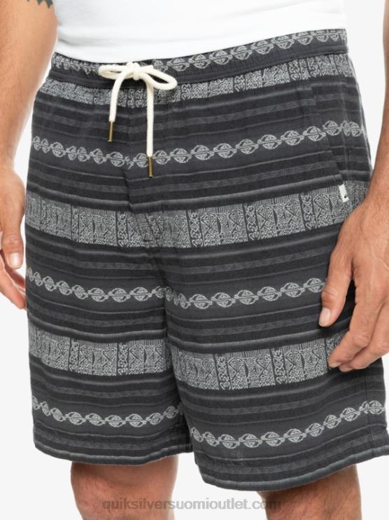 Quiksilver D6JJ423 miehet musta taxer jaquard hori taxer jacquard shortsit