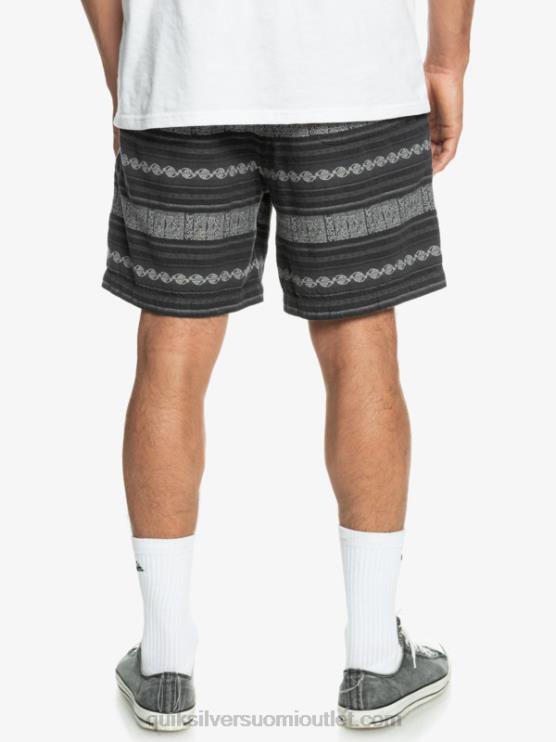 Quiksilver D6JJ423 miehet musta taxer jaquard hori taxer jacquard shortsit