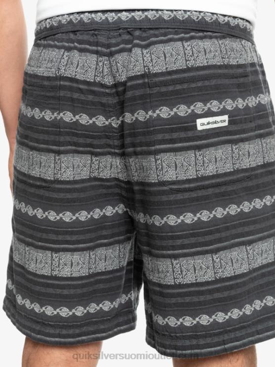Quiksilver D6JJ423 miehet musta taxer jaquard hori taxer jacquard shortsit