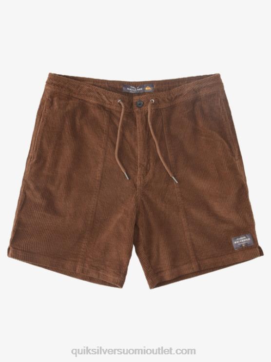 Quiksilver D6JJ875 miehet tumma maa waterman cordy vakosametti shortsit