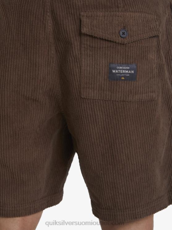 Quiksilver D6JJ875 miehet tumma maa waterman cordy vakosametti shortsit