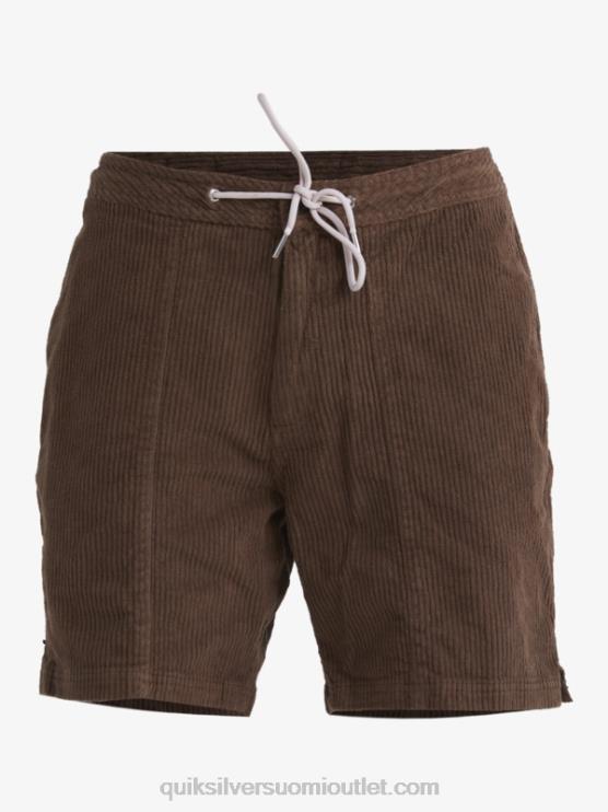 Quiksilver D6JJ875 miehet tumma maa waterman cordy vakosametti shortsit