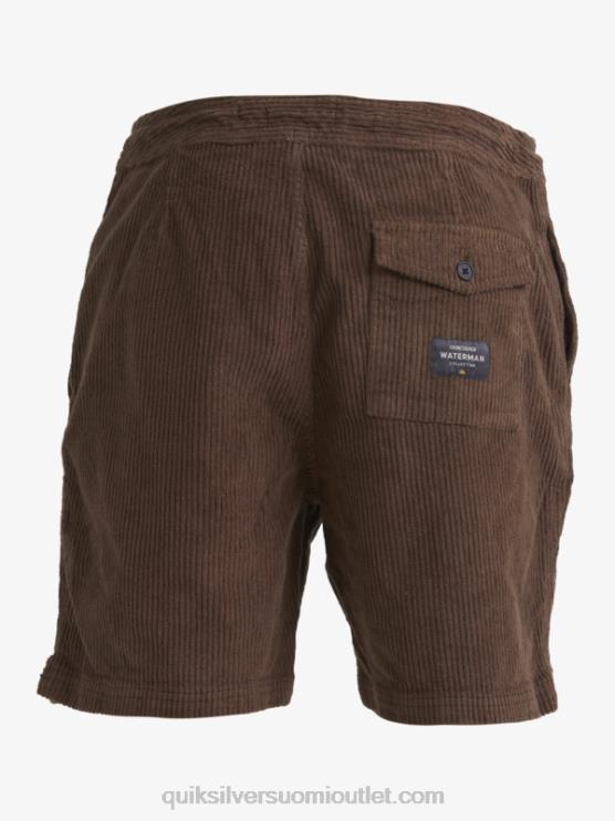 Quiksilver D6JJ875 miehet tumma maa waterman cordy vakosametti shortsit