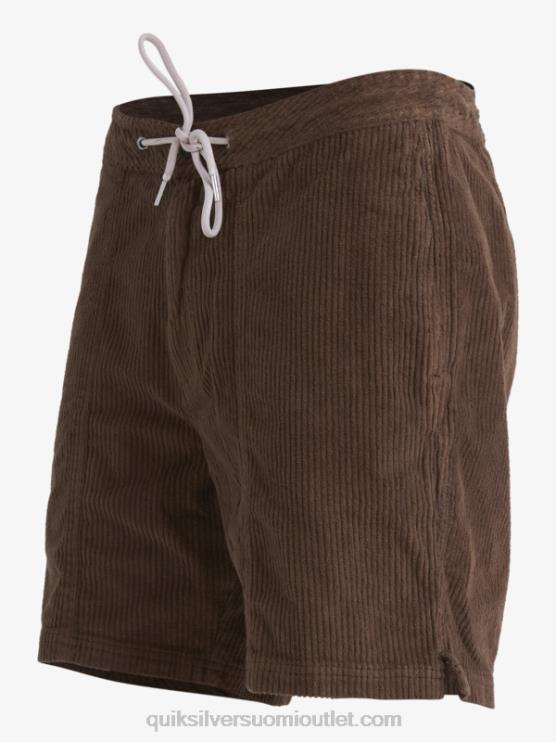 Quiksilver D6JJ875 miehet tumma maa waterman cordy vakosametti shortsit