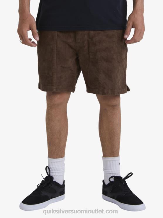 Quiksilver D6JJ875 miehet tumma maa waterman cordy vakosametti shortsit