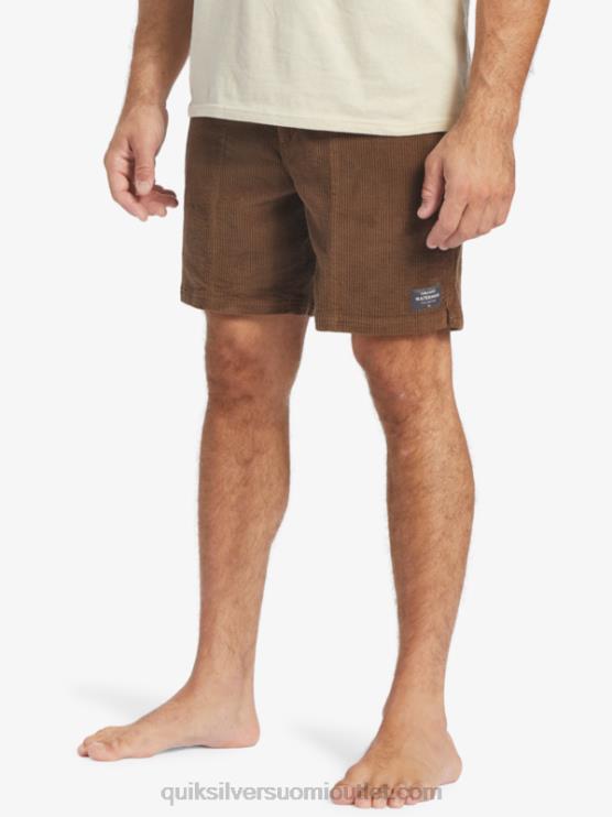 Quiksilver D6JJ875 miehet tumma maa waterman cordy vakosametti shortsit