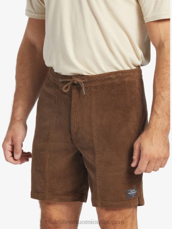 Quiksilver D6JJ875 miehet tumma maa waterman cordy vakosametti shortsit