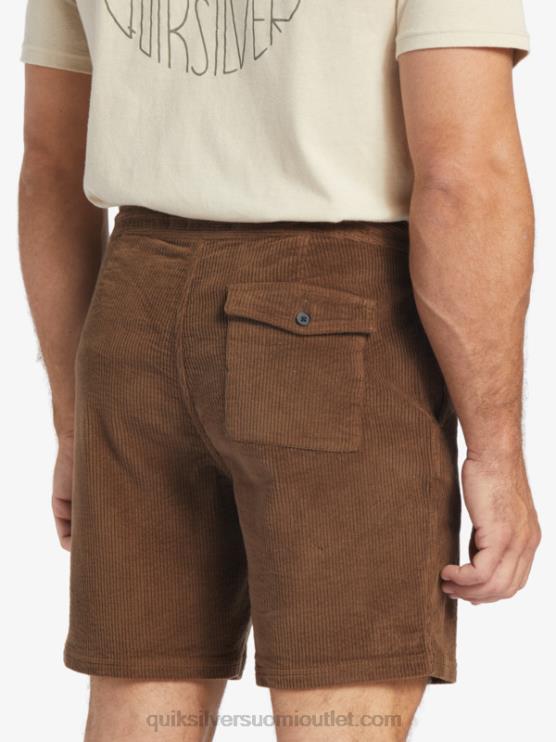 Quiksilver D6JJ875 miehet tumma maa waterman cordy vakosametti shortsit