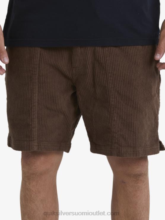 Quiksilver D6JJ875 miehet tumma maa waterman cordy vakosametti shortsit