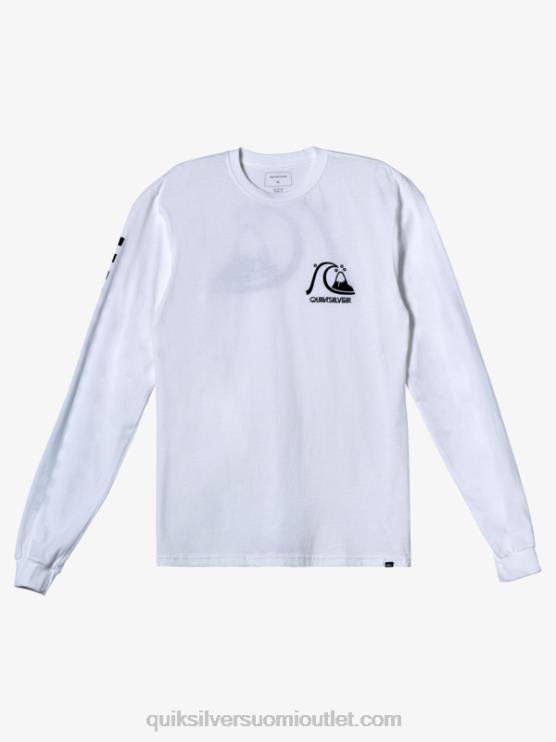 Quiksilver D6JJ1001 miehet valkoinen alkuperäinen ls t-paita