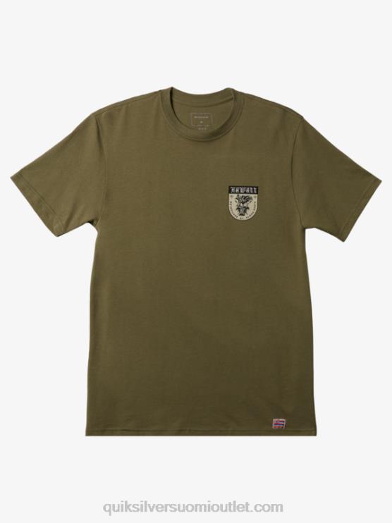 Quiksilver D6JJ1005 miehet nelilehtinen apila hawaii ikaika shield t-paita