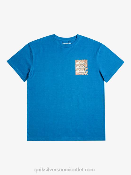 Quiksilver D6JJ1015 miehet snorkkelin sininen vääntyneitä kuvioita t-paita