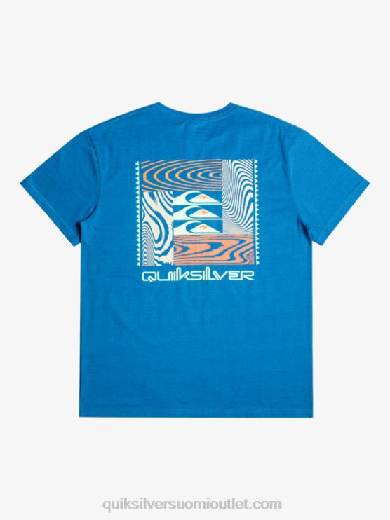 Quiksilver D6JJ1015 miehet snorkkelin sininen vääntyneitä kuvioita t-paita