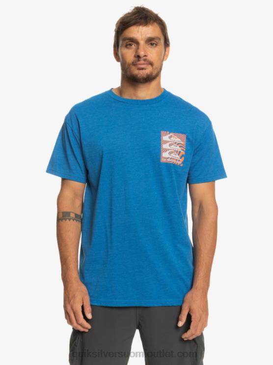 Quiksilver D6JJ1015 miehet snorkkelin sininen vääntyneitä kuvioita t-paita