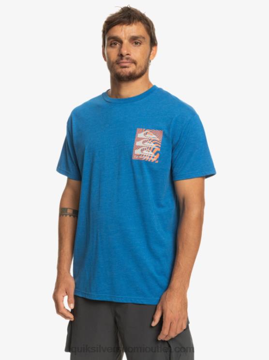 Quiksilver D6JJ1015 miehet snorkkelin sininen vääntyneitä kuvioita t-paita