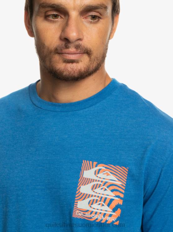 Quiksilver D6JJ1015 miehet snorkkelin sininen vääntyneitä kuvioita t-paita