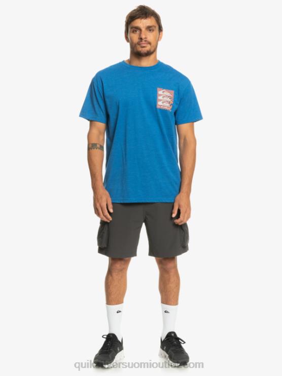 Quiksilver D6JJ1015 miehet snorkkelin sininen vääntyneitä kuvioita t-paita