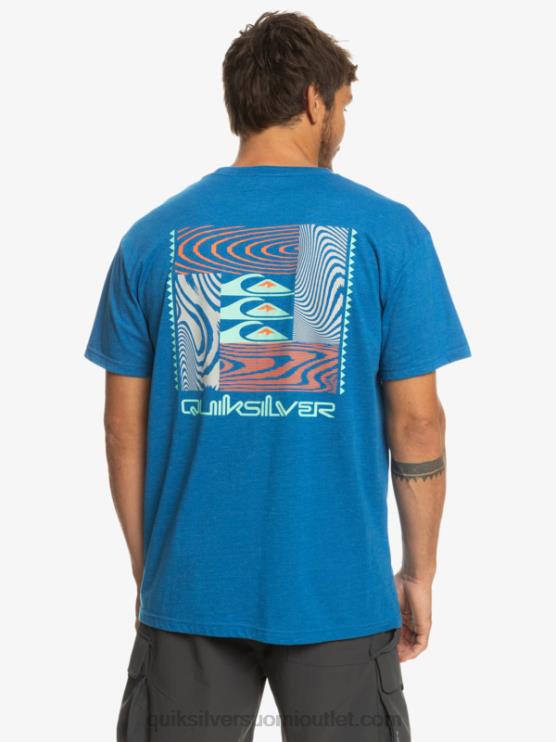 Quiksilver D6JJ1015 miehet snorkkelin sininen vääntyneitä kuvioita t-paita