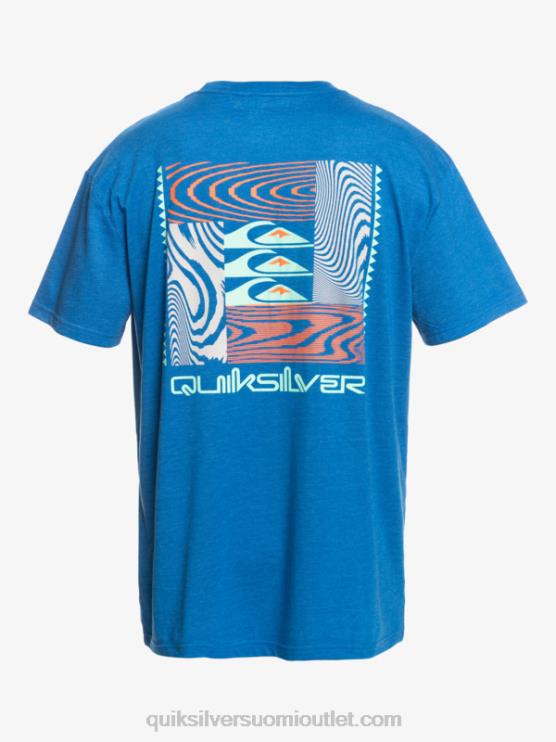 Quiksilver D6JJ1015 miehet snorkkelin sininen vääntyneitä kuvioita t-paita