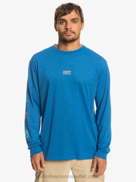 Quiksilver D6JJ1038 miehet snorkkelin sininen fragmentti luonnosta pitkähihainen t-paita