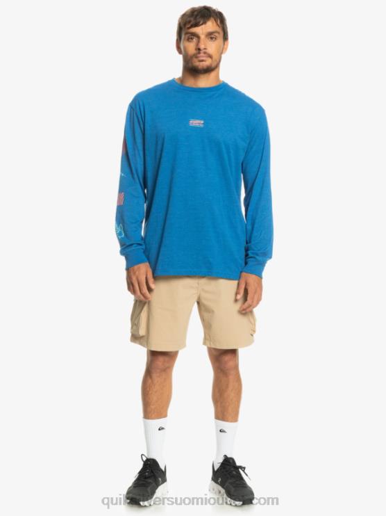 Quiksilver D6JJ1038 miehet snorkkelin sininen fragmentti luonnosta pitkähihainen t-paita