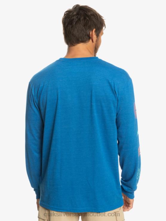 Quiksilver D6JJ1038 miehet snorkkelin sininen fragmentti luonnosta pitkähihainen t-paita
