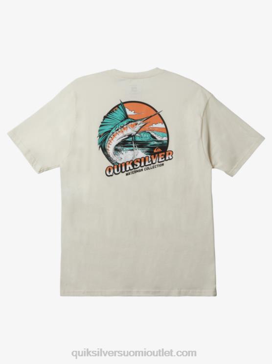 Quiksilver D6JJ1047 miehet antiikki valkoinen vesimies evät up t-paita