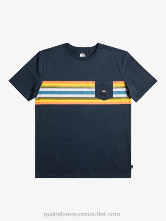 Quiksilver D6JJ1064 miehet laivasto bleiseri surfadelica-raidallinen taskut-paita